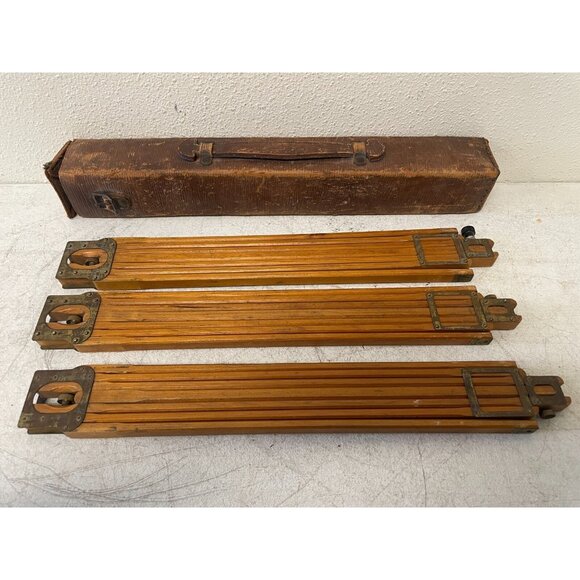 Antique Wood And Metal Tripod for Vintage Cameras, c-1900s, Compacts For Travel - Picture 1 of 10